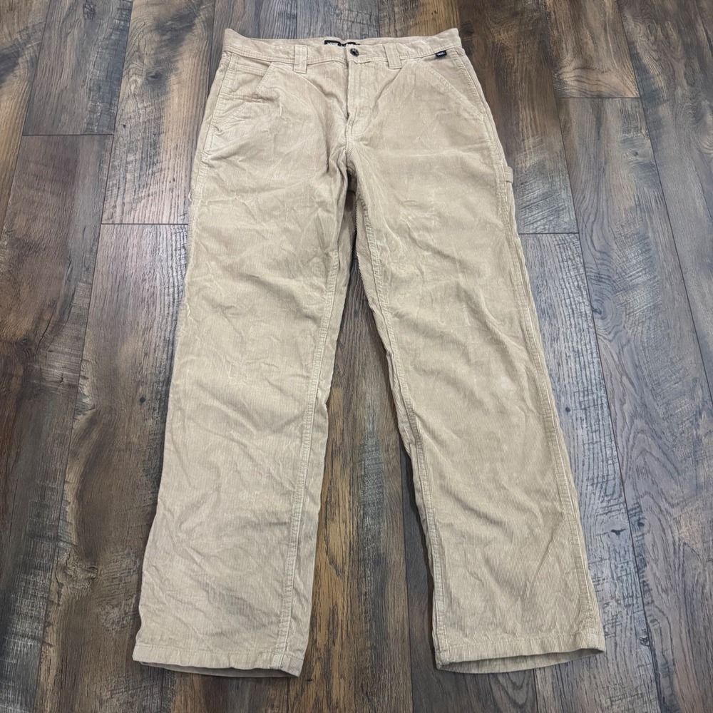 Vans Drill Chore Carpenter Pants Mens 33 Tan Corduroy Relaxed Fit Skate Workwear